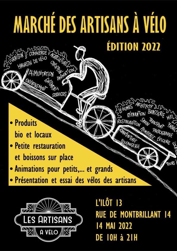 Affiche marché des artisans à vélo 2022